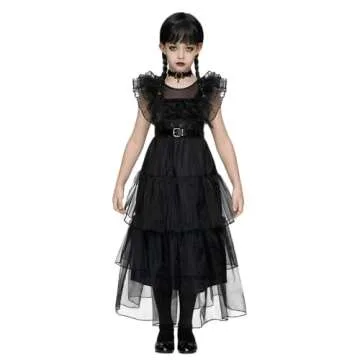 Spooktacular Creations Kids Black Family Costume, Halloween Costume Set for Girls, Dark Vintage Prom Dress