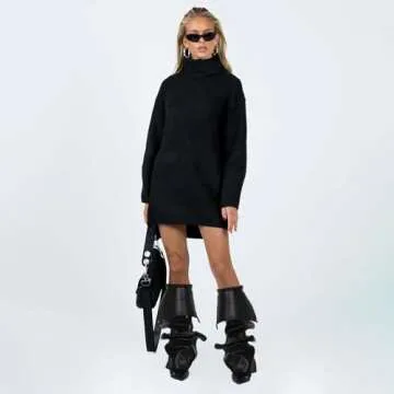 VOMIRA Women's Knee High Stiletto Boots - Pointed Toe High Heels, Wide Calf, Ruched Slouchy Boots - ...