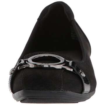 Anne Klein Women's Umeko Ballet Flat, Black/Multi Fabric, 9 M US