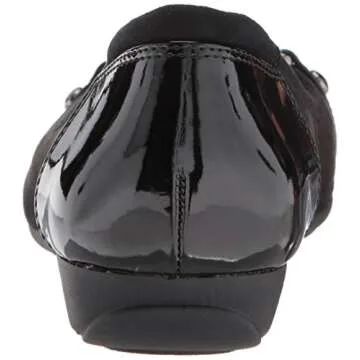 Anne Klein Women's Umeko Ballet Flat, Black/Multi Fabric, 9 M US