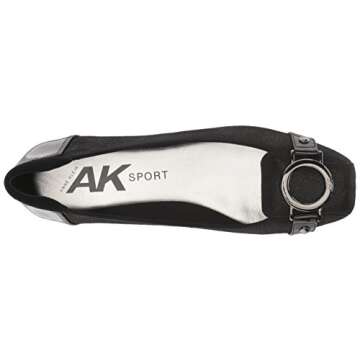 Anne Klein Women's Umeko Ballet Flat, Black/Multi Fabric, 9 M US