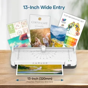 Affordable A3 Laminator with Sheets and Built-in Tools for All