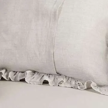 King Linens French Linen Throw Pillow Covers Set of 2