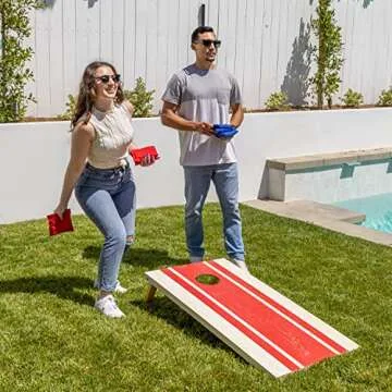 GoSports 4 x 2 ft Cornhole Game Set with 8 Bean Bags