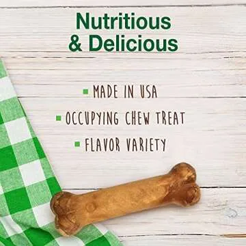 Nylabone Healthy Edibles Natural Dog Chews- Long Lasting Chicken, Bacon & Roast Beef Flavor Treats f...
