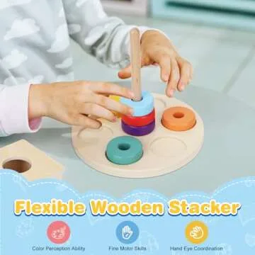 Dulsaera Montessori Toys for 1 Year Old, 6-in-1 Baby Toys 6-12 Months Educational Toys for 1 Year Old Developmental Learning Toy Infant Birthday Gifts for Boys Girls Babies