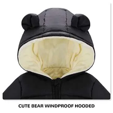 Fumdonnie Baby Boy Snowsuit Jacket Infant Winter Clothes Newborn Coat Snow Wear 0-6 Months