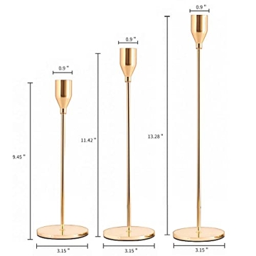 Elegant SUJUN Pink Gold Candle Holders for Any Occasion
