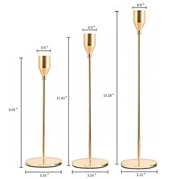 Elegant SUJUN Pink Gold Candle Holders for Any Occasion
