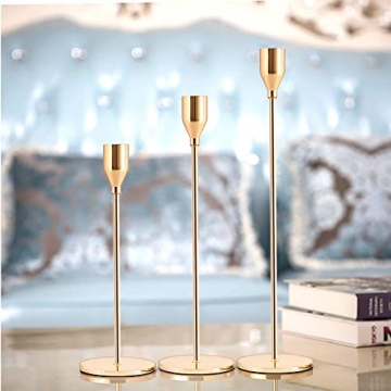 Elegant SUJUN Pink Gold Candle Holders for Any Occasion