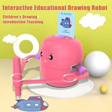 Drawing Robot for Kids, Robot Drawing Toy, Interactive Educational Drawing Robot for Kids, Montessor...