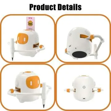 Drawing Robot for Kids, Robot Drawing Toy, Interactive Educational Drawing Robot for Kids, Montessori Learning Toy with 100 Word Cards & Voice, Robot Drawing Machine for Girls and Boys Age 5+ (Blue)