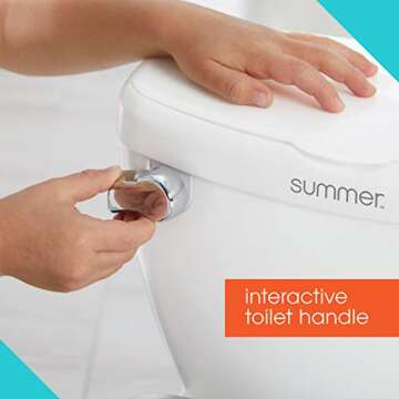 Summer My Size Potty Train and Transition, White - Realistic Potty Training Toilet Looks and Feels Like an Adult Toilet - Includes Removable Potty Topper and Storage Hook, Easy to Empty and Clean