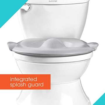 Summer My Size Potty Train and Transition, White - Realistic Potty Training Toilet Looks and Feels Like an Adult Toilet - Includes Removable Potty Topper and Storage Hook, Easy to Empty and Clean