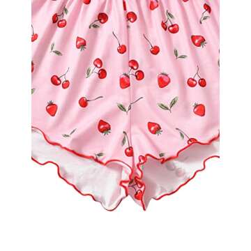 SweatyRocks Women's Cute Summer Pajama Set Cami and Shorts