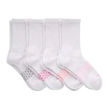 Hanes Cushioned Absolute Active Crew Socks For Women - Comfy & Durable 4-Pack