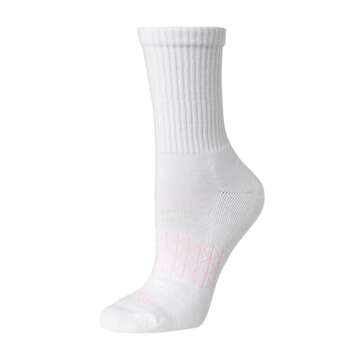 Hanes Cushioned Women's Crew Socks, Ultra-Comfortable 4-Pack
