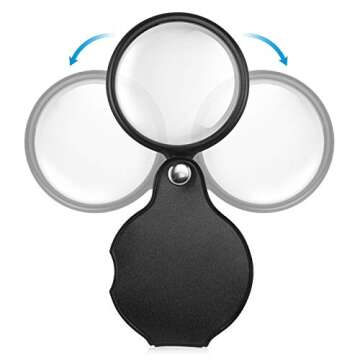 Upgrade 10X Small Magnifying Glasses for Kids and Seniors