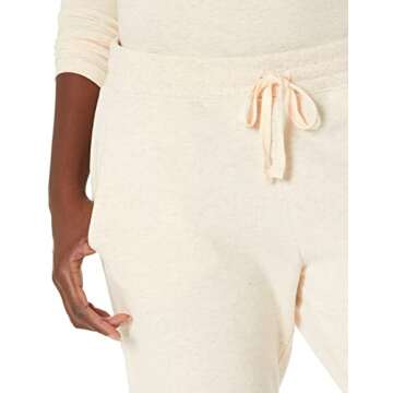 Amazon Essentials Women's Fleece Jogger Sweatpant (Available in Plus Size), Oatmeal Heather, Large