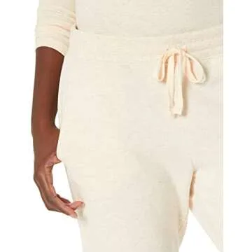 Amazon Essentials Women's Fleece Jogger Sweatpant (Available in Plus Size), Oatmeal Heather, Large