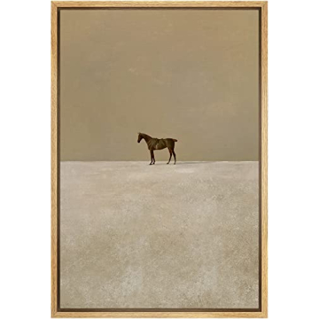 IDEA4WALL Framed Canvas Print Wall Art Girls Bedroom Decor Trendy Horse Portrait Posters Animals Ill...