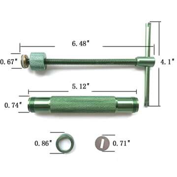HEVERP Stainless Steel Clay Extruders Sugar Paste Extruder Cake Fondant Decorating Tool Set (Green)