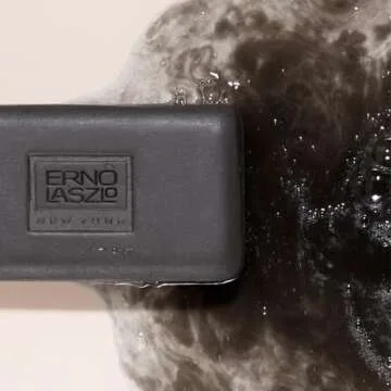 Erno Laszlo Sea Mud Deep Cleansing Bar for Skincare, Charcoal Cleansing Face Bar Purifies, Unclogs Pores, Absorbs Excess Oil, 3.4 Oz, Black