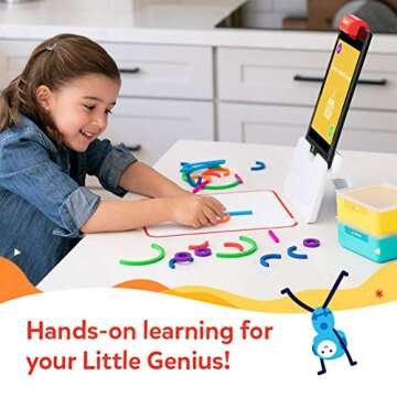 Osmo - Little Genius Sticks & Rings-2 Educational Learning Games -Ages 3-5-Imagination,Letter Formation & Creativity-For iPad or Fire Tablet -STEM Toy,Boy & Girl(Base Required - Amazon Exclusive)