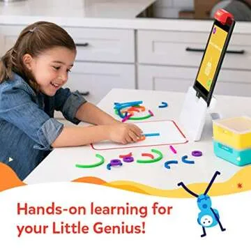 Osmo - Little Genius Sticks & Rings-2 Educational Learning Games -Ages 3-5-Imagination,Letter Formation & Creativity-For iPad or Fire Tablet -STEM Toy,Boy & Girl(Base Required - Amazon Exclusive)