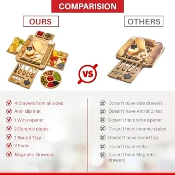 Gourmet Charcuterie Board Set with Recipe Book & Knives