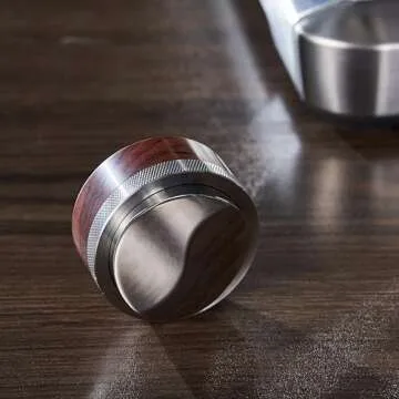 KNODOS 54mm Espresso Distribution Tool Stainless Steel Adjustable Wooden Coffee Distributor Compatible with Breville Espresso Machine Accessories