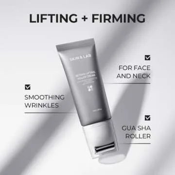 [SKIN&LAB] Anti-aging Rollers Duo Set, includes Bakuchiol Eye and Retinol Lifting Roller, Korean Vegan Skincare Gift Set, Gift for women, Christmas skincare gift set