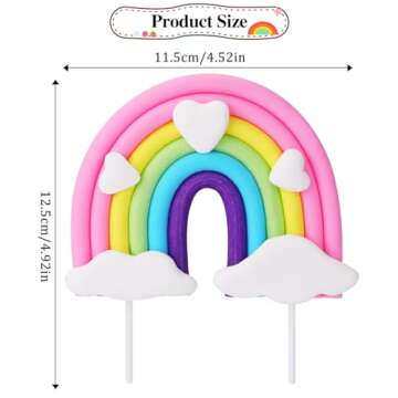 Vibrant Rainbow Cake Topper for All Celebrations