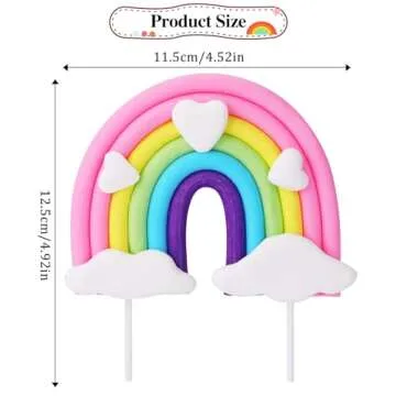Vibrant Rainbow Cake Topper for All Celebrations