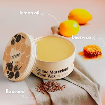Ziruma Premium Beeswax for Natural Wood Care