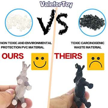 ValeforToy 54-Piece Mini Jungle Animals Set with Gift Box - Realistic Wild Animal Figures for Kids' Learning & Party Favors