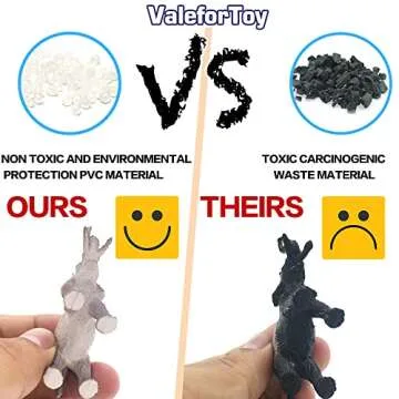 ValeforToy 54-Piece Mini Jungle Animals Set with Gift Box - Realistic Wild Animal Figures for Kids' Learning & Party Favors