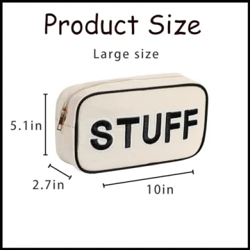 Stylish uekeboag Canvas Makeup Bag for Women and Girls
