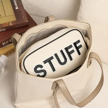 Stylish uekeboag Canvas Makeup Bag for Women and Girls