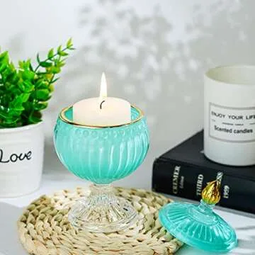 Elegant Vintage Blue Glass Jewelry Box for Every Occasion