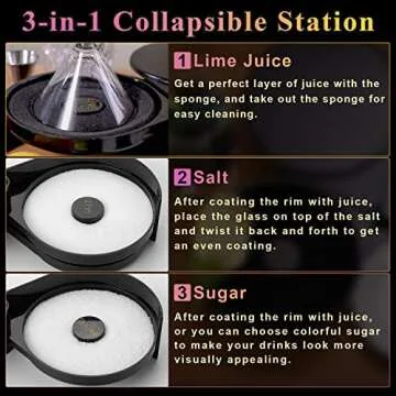 Monkkino Margarita Rimmer Set - 3-Tier Alcohol Rimmer