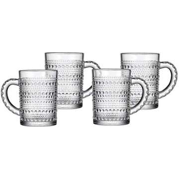 Godinger Mug Hot Beverage Coffee Hot Chocolate Cup Lumina 13.5 oz - Set of Four