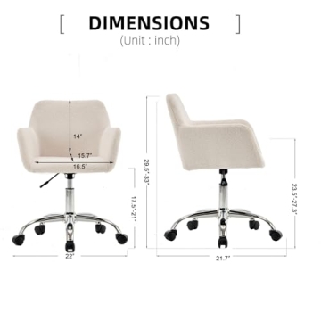 Modern Faux Fur Home Office Chair Stylish & Adjustable