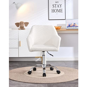Modern Faux Fur Home Office Chair Stylish & Adjustable