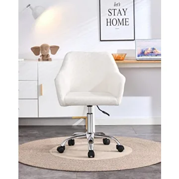 Modern Faux Fur Home Office Chair Stylish & Adjustable