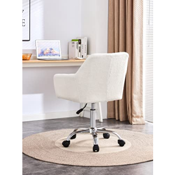 Modern Faux Fur Home Office Chair Stylish & Adjustable