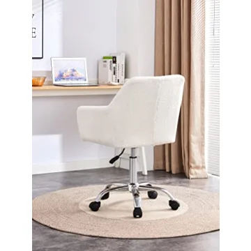 Modern Faux Fur Home Office Chair Stylish & Adjustable