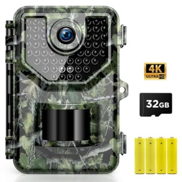 Vikeri 4K Trail Camera with Night Vision and Waterproof Design