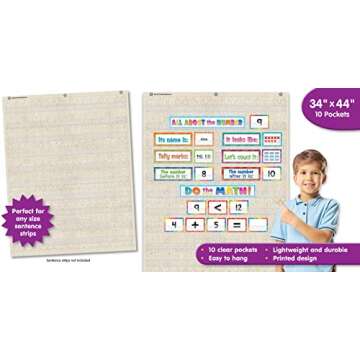 Teacher Created Resources Woven 10 Pocket Chart (34" x 44") (TCR20105)