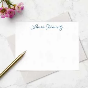 Personalized Stationery Note Cards Set with Envelopes